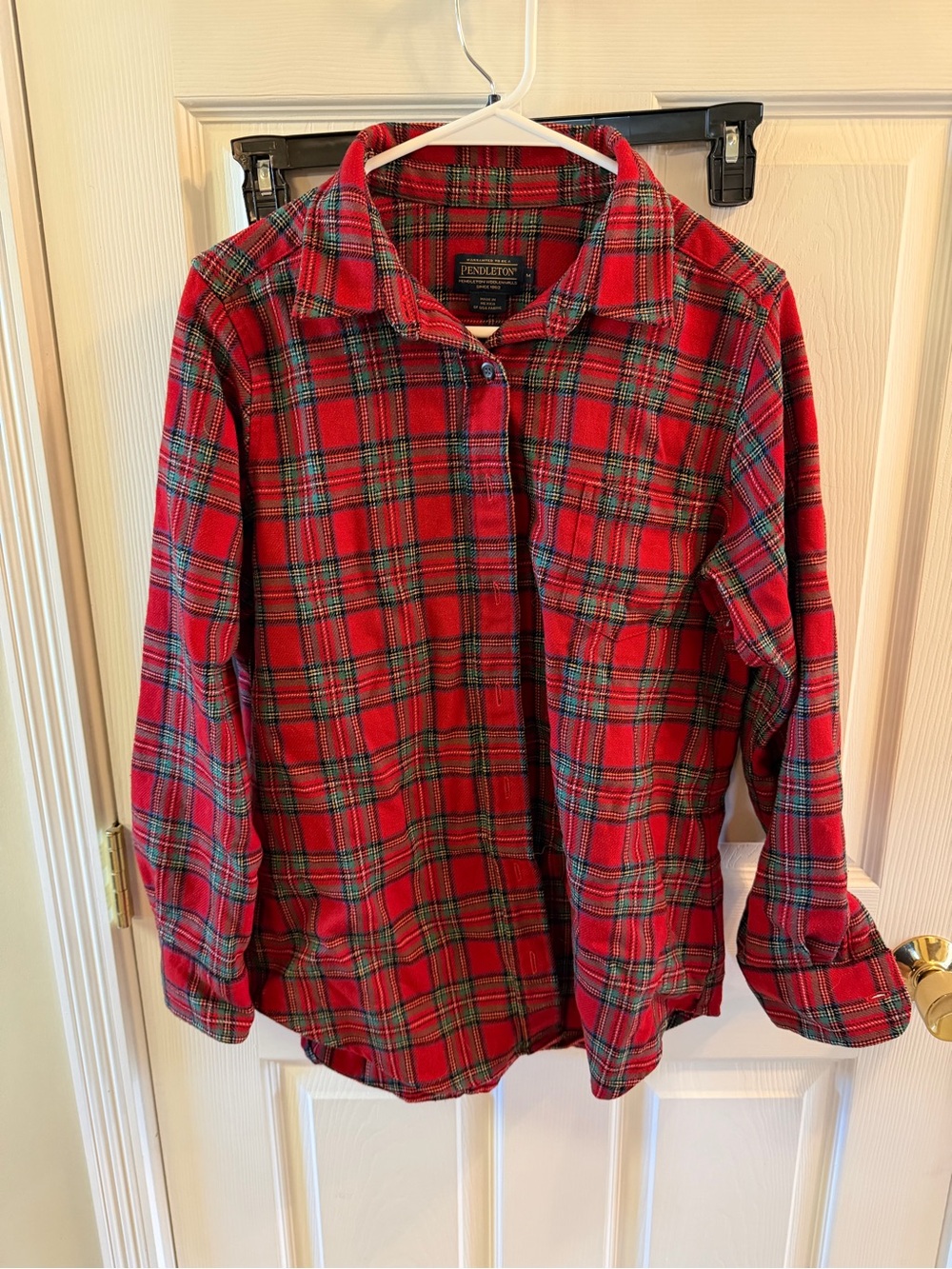 Pendleton women’s Red and Green Tartan Button-Down Shirt